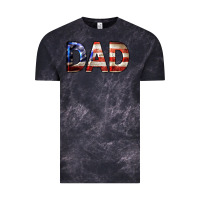 Cloud Black American Flag Dad 4th of July Vintage Tee - LillyAllenDesigns