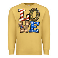 Antique Gold love 4th of july army veteran Premium Sweatshirt - Jasminsmagicworld