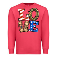 Cardinal love 4th of july army veteran Premium Sweatshirt - Jasminsmagicworld