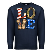 Navy love 4th of july army veteran Premium Sweatshirt - Jasminsmagicworld