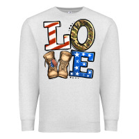 Oatmeal Heather love 4th of july army veteran Premium Sweatshirt - Jasminsmagicworld