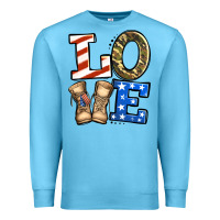 Ocean Blue love 4th of july army veteran Premium Sweatshirt - Jasminsmagicworld