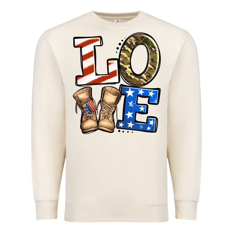 Love 4th Of July Army Veteran Premium Sweatshirt by Jasminsmagicworld | Teevron
