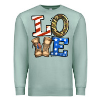 Seafoam love 4th of july army veteran Premium Sweatshirt - Jasminsmagicworld