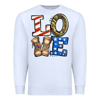 White love 4th of july army veteran Premium Sweatshirt - Jasminsmagicworld