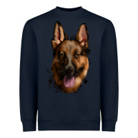 Navy German Shepherd Heavyweight Sweatshirt - Jasminsmagicworld