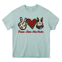 Peace Love Blue Heeler Heavy Core Tee | Teevron