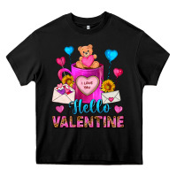 Black hello valentine valentines day coffee mug Heavy Core Tee - FaDigitalArtStudio