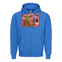 True Royal Valentine's day mama cow and baby cows Zipper Hoodie - RanaPortraitStore