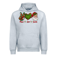 Heather Grey peace love santa Urban Hoodie - RanaPortraitStore