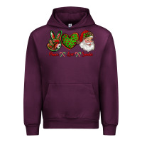 Mauve Wine peace love santa Urban Hoodie - RanaPortraitStore