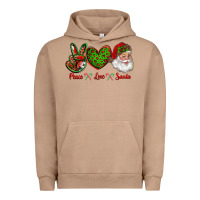 Pigment Burro peace love santa Urban Hoodie - RanaPortraitStore