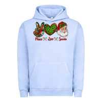 Pigment Grape Ice peace love santa Urban Hoodie - RanaPortraitStore
