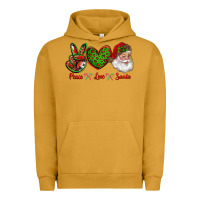 Pigment Peanut Butter peace love santa Urban Hoodie - RanaPortraitStore