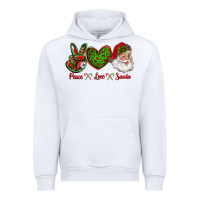 White peace love santa Urban Hoodie - RanaPortraitStore
