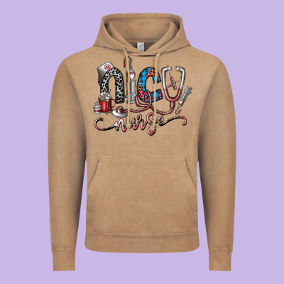 Nice Nurse Vintage Hoodie Designed By Sublimationcraftshop