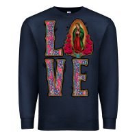 Navy love lady of guadalupe Premium Sweatshirt - Jasminsmagicworld