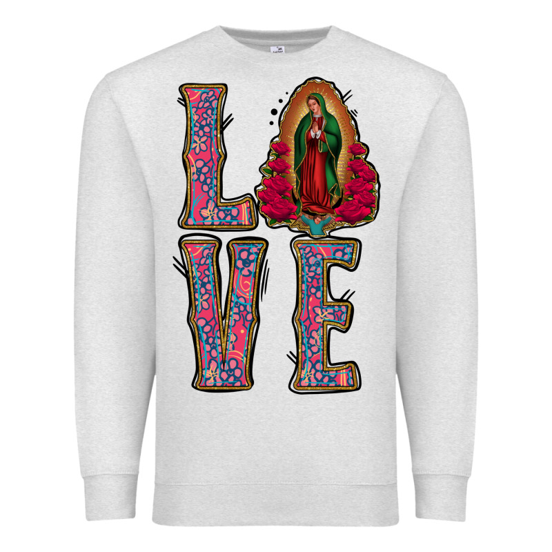Love Lady Of Guadalupe Premium Sweatshirt by Jasminsmagicworld | Teevron