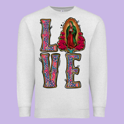 Love Lady Of Guadalupe Premium Sweatshirt Designed By Jasminsmagicworld