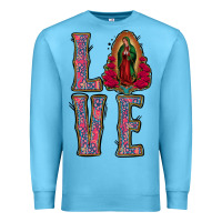 Ocean Blue love lady of guadalupe Premium Sweatshirt - Jasminsmagicworld