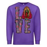Purple love lady of guadalupe Premium Sweatshirt - Jasminsmagicworld