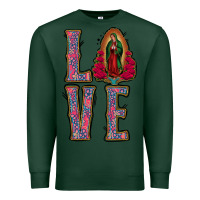 Sports Green love lady of guadalupe Premium Sweatshirt - Jasminsmagicworld