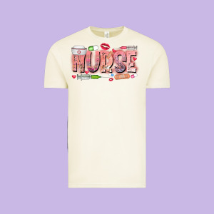 Nurse Valentine Vintage Tee Designed By Cowhidedigitalart