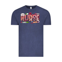 Vintage Denim Nurse Valentine Vintage Tee - CowhideDigitalArt