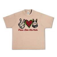 Burro Peace Love Blue Heeler Urban Heavy Tee - Jasminsmagicworld