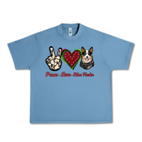 Pebble Blue Peace Love Blue Heeler Urban Heavy Tee - Jasminsmagicworld