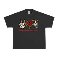 Pigment Black Peace Love Blue Heeler Urban Heavy Tee - Jasminsmagicworld
