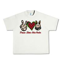 Pistachio Peace Love Blue Heeler Urban Heavy Tee - Jasminsmagicworld
