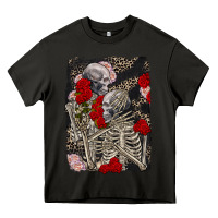 Asphalt Two skeletons hugging Valentine's Day Heavy Core Tee - FaDigitalArtStudio