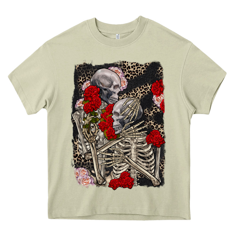 Two Skeletons Hugging Valentine's Day Heavy Core Tee by FaDigitalArtStudio | Teevron