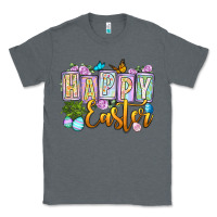 Charcoal Heather Happy Easter Classic Tee - OliviaCreatesArt