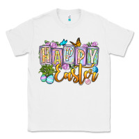 White Happy Easter Classic Tee - OliviaCreatesArt