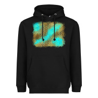 Black Turquoise Leopard Background Heavyweight Hoodie - Jasminsmagicworld