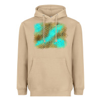 Mushroom Turquoise Leopard Background Heavyweight Hoodie - Jasminsmagicworld