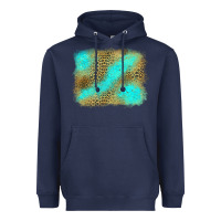 Navy Turquoise Leopard Background Heavyweight Hoodie - Jasminsmagicworld
