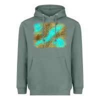 Sage Turquoise Leopard Background Heavyweight Hoodie - Jasminsmagicworld