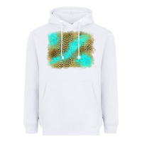 White Turquoise Leopard Background Heavyweight Hoodie - Jasminsmagicworld