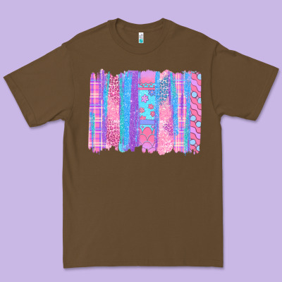 Pink Easter Brushstrokes Premium Tee Designed By Bundleandbundleshop