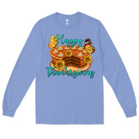 Colony Blue Happy Thanksgiving Pumpkin Pie Long Sleeve Tee - LillyAllenDesigns