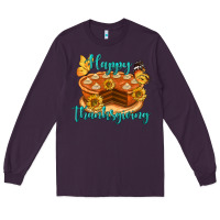 Plum Happy Thanksgiving Pumpkin Pie Long Sleeve Tee - LillyAllenDesigns