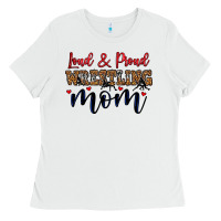 White loud and proud wrestling mom Ladies Tee - LillyAllenDesigns