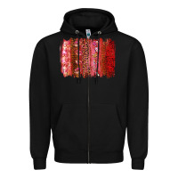Black Valentine's Day Brushstrokes Zipper Hoodie - RanaPortraitStore