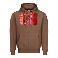 Chestnut Valentine's Day Brushstrokes Zipper Hoodie - RanaPortraitStore