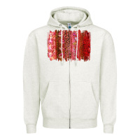 Oatmeal Heather Valentine's Day Brushstrokes Zipper Hoodie - RanaPortraitStore