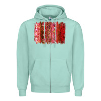 Seafoam Valentine's Day Brushstrokes Zipper Hoodie - RanaPortraitStore