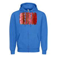 True Royal Valentine's Day Brushstrokes Zipper Hoodie - RanaPortraitStore